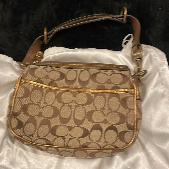 Coach signature c brown bronze khaki mini bag - Picture 7 of 15